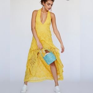FREE PEOPLE × Catarina Lace Maxi Dress Size 10